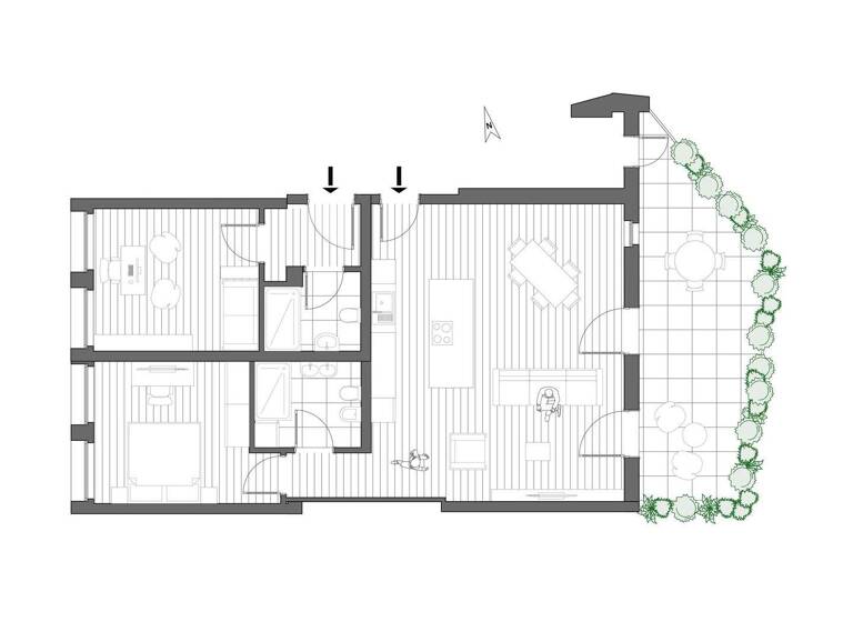 Wohnung zur Miete 2.600 € 3 Zimmer 87,7 m² 4. Geschoss Sparkassenstraße 2 Meran 39012