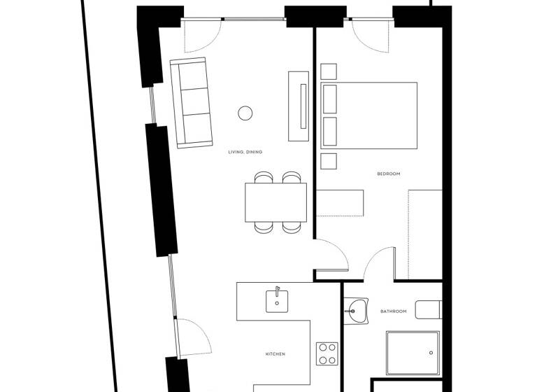Wohnung zur Miete - Erstbezug 1.557 € 2 Zimmer 53,3 m² 7. Geschoss Dresdner Straße Wien 1200