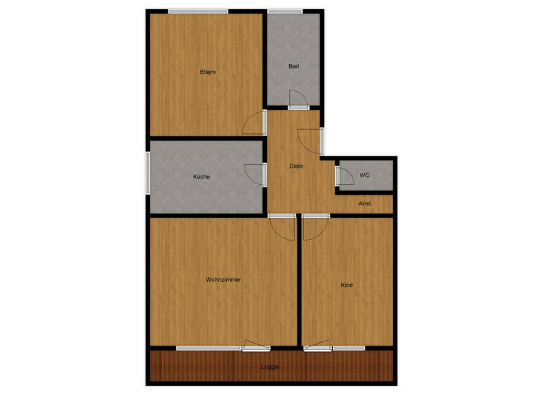 Wohnung zum Kauf 177.000 € 3 Zimmer 84 m²<br/>Wohnfläche 1.<br/>Geschoss Bad Bentheim Bad Bentheim 48455