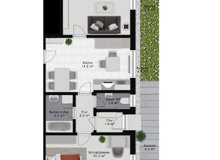 Wohnung zur Miete 990 € 3 Zimmer 70 m² EG Donauwörth 86609