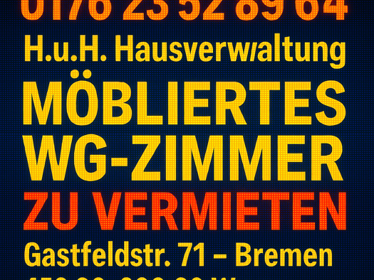 WG-Zimmer zur Miete 530 € 15 m² 4 Geschosse frei ab sofort Gartenstadt Süd Bremen 28201