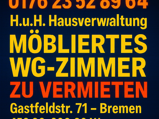 WG-Zimmer zur Miete 530 € 15 m² frei ab sofort Gartenstadt Süd Süd 28201