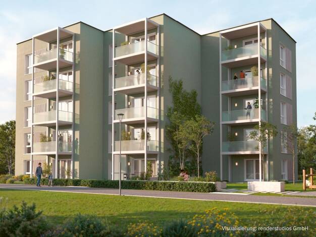 Wohnung zum Kauf - Erstbezug provisionsfrei 427.000 € 3 Zimmer 82,2 m² 2. Geschoss Merianstraße 14 Stadtmitte Neu-Ulm 89231