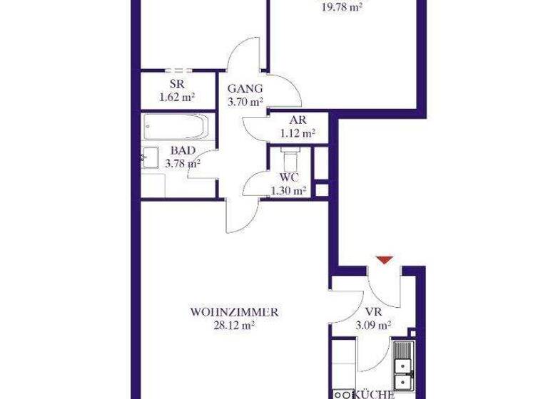 Terrassenwohnung zum Kauf 650.000 € 3 Zimmer 83,9 m² 1. Geschoss Herbeckstraße Wien 1180