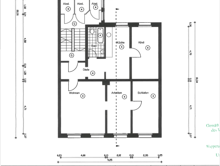 Wohnung zur Miete 720 € 4 Zimmer 72 m²<br/>Wohnfläche 3.<br/>Geschoss Wülfrather Straße 22 Nordstadt Wuppertal 42105