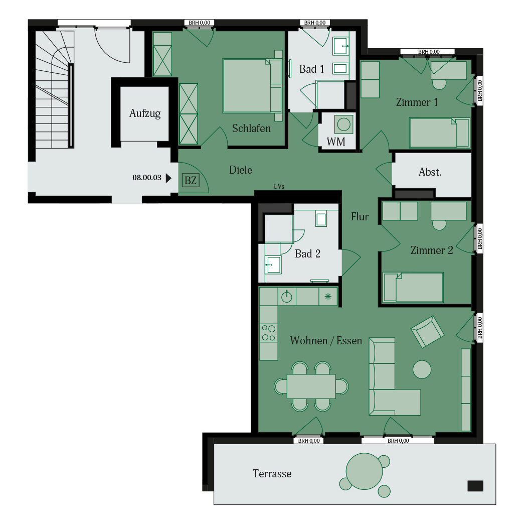 Wohnung zur Miete 1.780 € 4 Zimmer 107,2 m²<br/>Wohnfläche 01.04.2025<br/>Verfügbarkeit Dietrich-Bonhoeffer-Str. 12a Lämmerspiel Mühlheim 63165