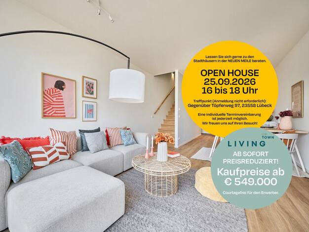 Stadthaus zum Kauf - Erstbezug provisionsfrei 549.000 € 5 Zimmer 128,6 m² 128,6 m² Grundstück St. Lorenz Süd St. Lorenz-Süd 23558