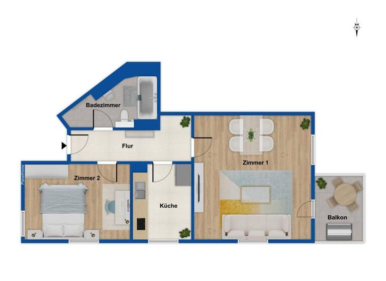 Wohnung zum Kauf provisionsfrei 230.000 € 2 Zimmer 62,7 m² 1. Geschoss Woltersdorf 15569