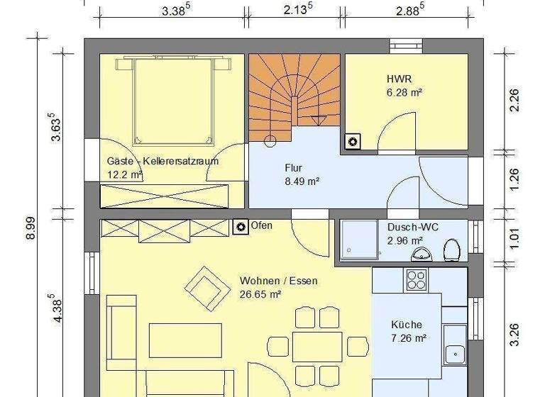 Einfamilienhaus zum Kauf provisionsfrei 308.400 € 5 Zimmer 115,1 m² 700 m² Grundstück Unterschwaningen 91743