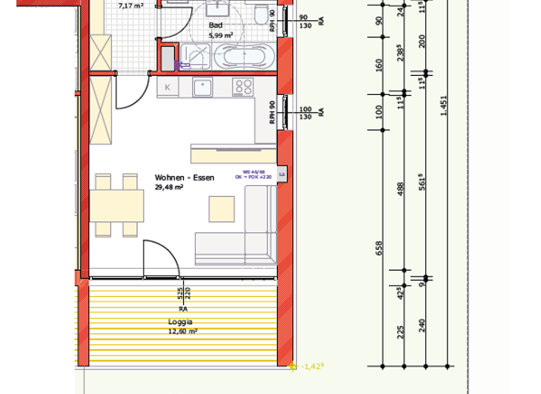 Wohnung zur Miete 1.160 € 2 Zimmer 69,5 m² EG frei ab 01.05.2026 Schärding 4780