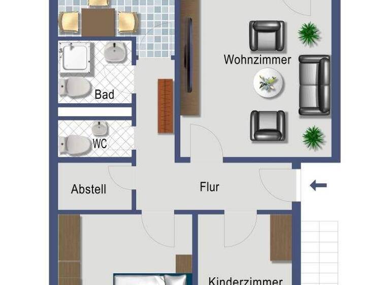 Wohnung zum Kauf provisionsfrei 287.000 € 3 Zimmer 74,1 m² 3. Geschoss Landauer Straße 9 Nied Frankfurt 65934
