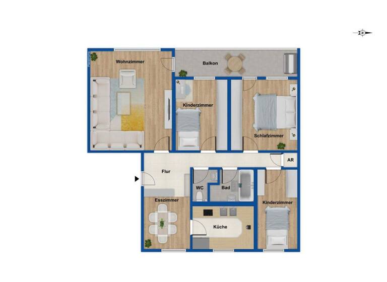 Wohnung zum Kauf 370.000 € 4,5 Zimmer 91,1 m² 1. Geschoss Feuerbach Stuttgart 70469