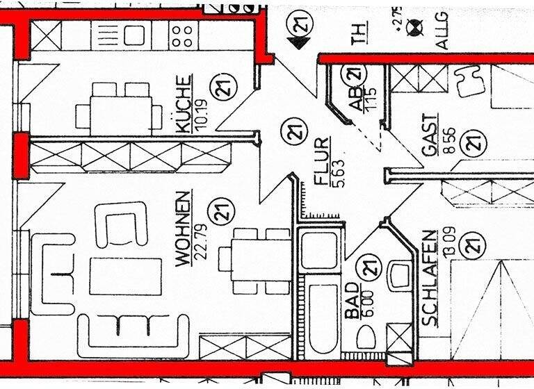 Wohnung zum Kauf 209.000 € 3 Zimmer 70,7 m²<br/>Wohnfläche 1.<br/>Geschoss Esterfeld Meppen - Esterfeld 49716