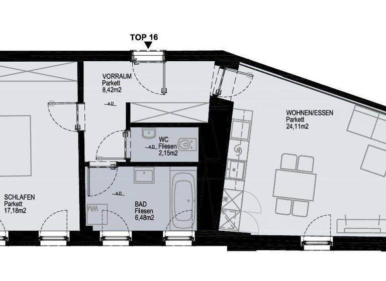 Wohnung zur Miete 729 € 2 Zimmer Waldegg Linz 4020
