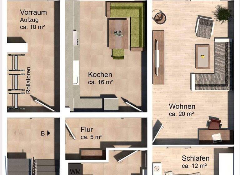 Wohnung zur Miete 440 € 2 Zimmer 62,7 m² 3. Geschoss Ebersbach Ebersbach-Neugersdorf 02730