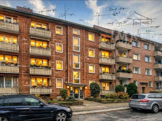 Wohnung zum Kauf 378.000 € 2,5 Zimmer 60 m² 1. Geschoss frei ab sofort Hamm Hamburg 20535