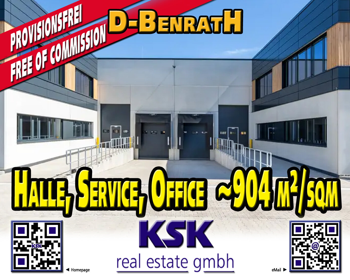 Lagerhalle zur Miete provisionsfrei 904 m²<br/>Lagerfläche von 904 m² bis 3.088 m²<br/>Teilbarkeit Benrath Düsseldorf 40597