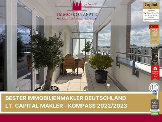 Penthouse zum Kauf provisionsfrei 485.000 € 3 Zimmer 92,4 m² Amtstr. 30 Schelfstadt Schwerin 19055