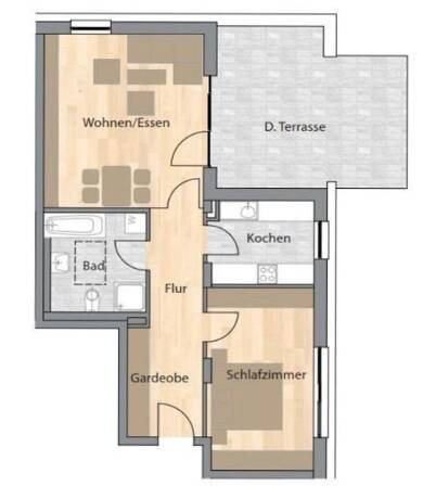 Wohnung zur Miete - Erstbezug 1.185 € 2 Zimmer 90 m² 3. Geschoss frei ab 01.10.2025 Joachim-Darjes-Straße 8 Zwätzen Jena 07743