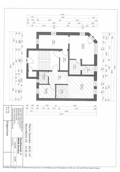 Wohnung zur Miete 270 € 2 Zimmer 41,5 m² Souterrain frei ab sofort Dorotheenstr.4 Pölbitz Zwickau 08058