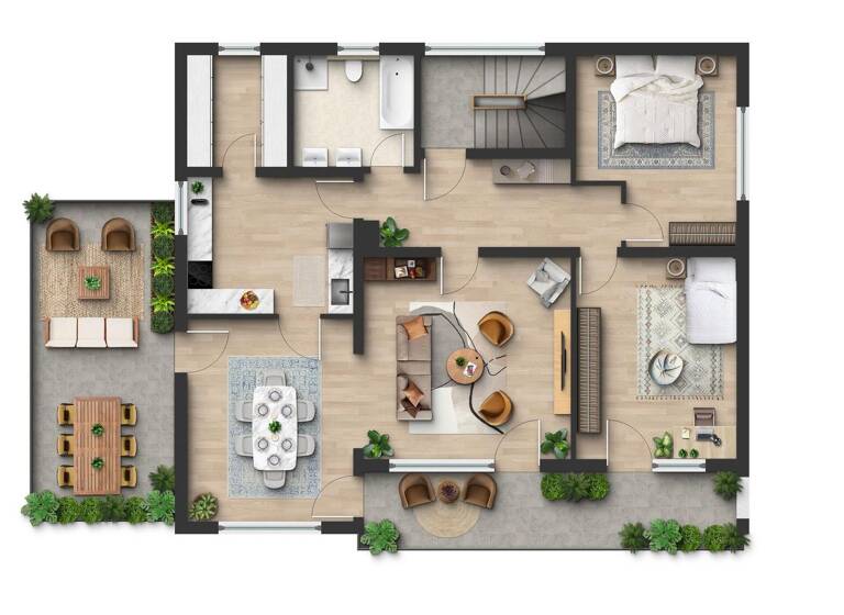 Terrassenwohnung zur Miete 1.015 € 3 Zimmer 125 m² 1. Geschoss frei ab 01.07.2026 Marktstraße 37a Hutthurm 94116