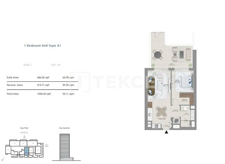 Studio zum Kauf 498.000 € 2 Zimmer 72 m² 1. Geschoss Dubai