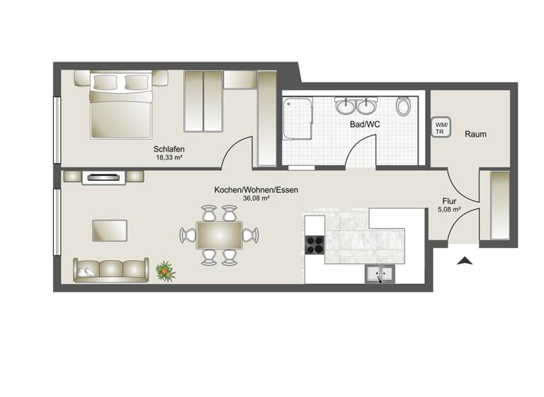 Wohnung zur Miete 1.450 € 2 Zimmer 80 m² Tettnang 88069