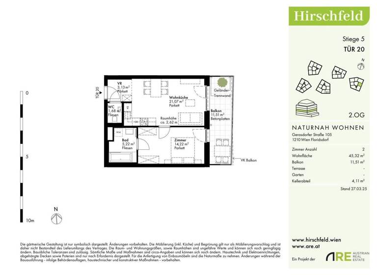 Wohnung zum Kauf - Erstbezug 250.600 € 2 Zimmer 45,3 m² 2. Geschoss Wien 1210