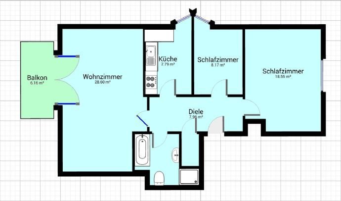 Wohnung zur Miete 520 € 3 Zimmer 73 m²<br/>Wohnfläche 3.<br/>Geschoss Ernst-Putz-Str. 59A Bad Brückenau Bad Brückenau 97769