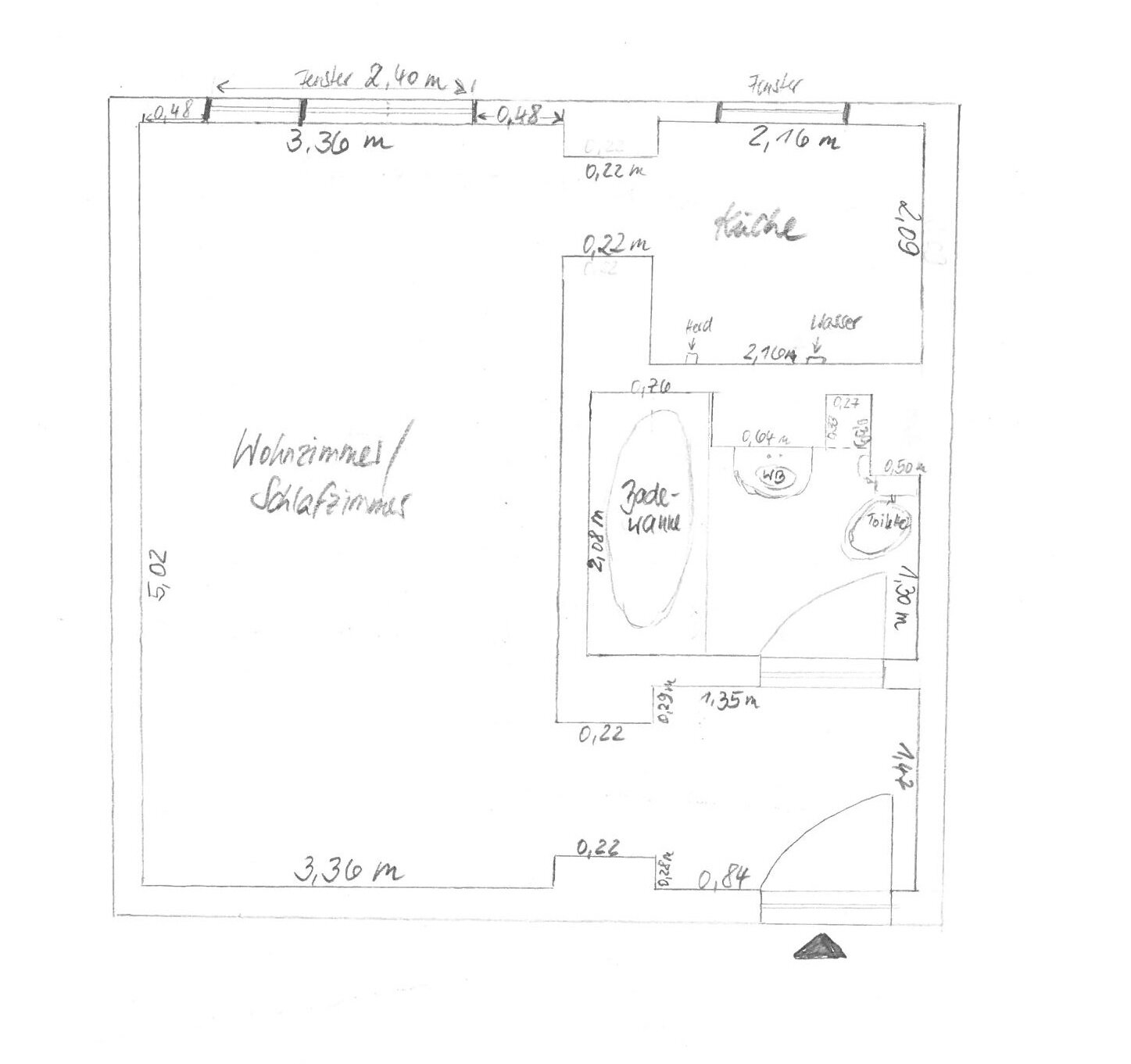 Wohnung zur Miete 175 € 1 Zimmer 25 m²<br/>Wohnfläche EG<br/>Geschoss 01.03.2025<br/>Verfügbarkeit Heinrich-Heine-Straße 67 Südost Altenburg 04600