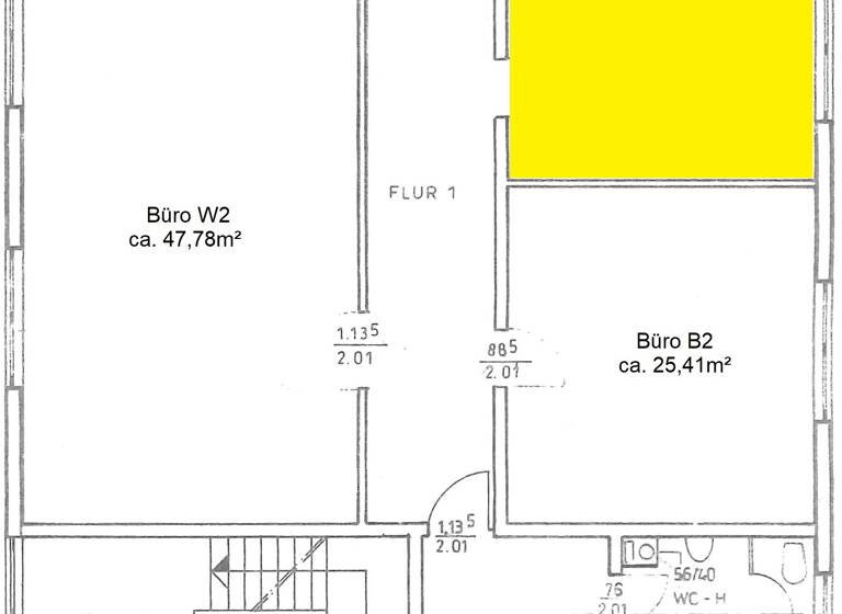 Büro zur Miete 425 € 1 Zimmer 35,6 m² Bürofläche Eidelstedt Hamburg 22523