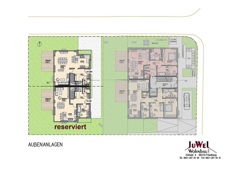 Doppelhaushälfte zum Kauf - Erstbezug provisionsfrei 883.500 € 5,5 Zimmer 128 m² 224 m² Grundstück Hochzoll Augsburg 86163