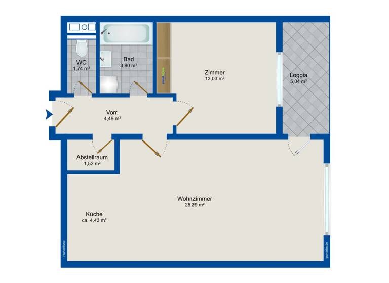 Wohnung zur Miete 566 € 2 Zimmer 54 m² 2. Geschoss Klein-Neusiedl 2431