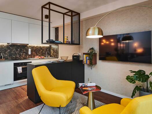 Studio zur Miete Wohnen auf Zeit 1.448 € 1 Zimmer 33 m² frei ab sofort Oeverseestraße 7 Altona-Nord Hamburg 22769