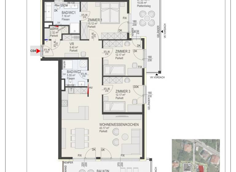 Wohnung zum Kauf 798.500 € 4 Zimmer 107,1 m² Innere Stadt Klagenfurt am Wörthersee 9020