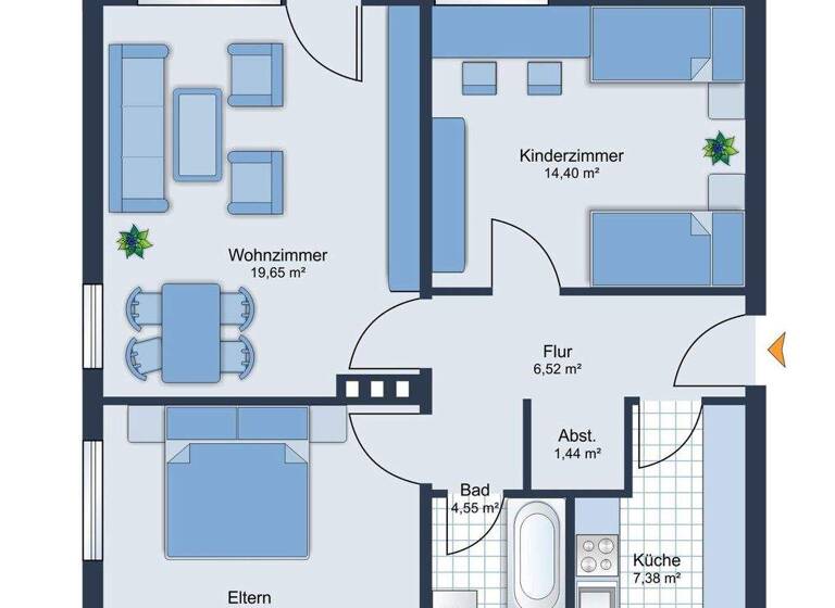 Wohnung zum Kauf 299.000 € 3 Zimmer 70,4 m² 7. Geschoss Königsbergerstraße 3 Peter u. Paul Landshut 84028
