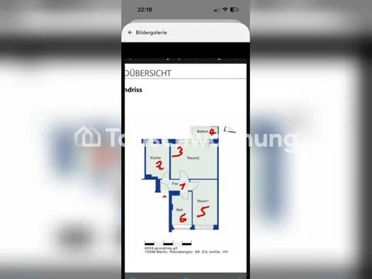 Wohnung zur Miete Tauschwohnung 456 € 2 Zimmer 55,2 m² EG Spandau Spandau 13599