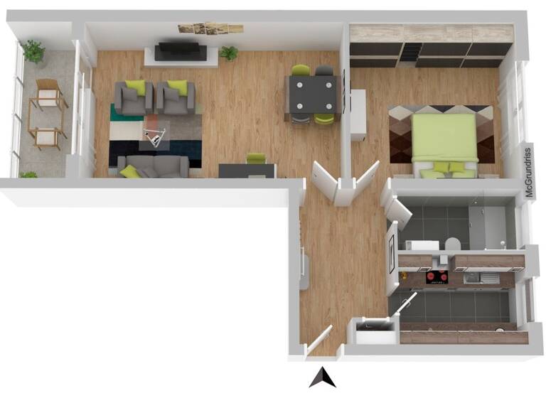 Wohnung zur Miete 1.290 € 2 Zimmer 62 m² 2. Geschoss frei ab sofort Waldstr. 53 Moabit Berlin 10551