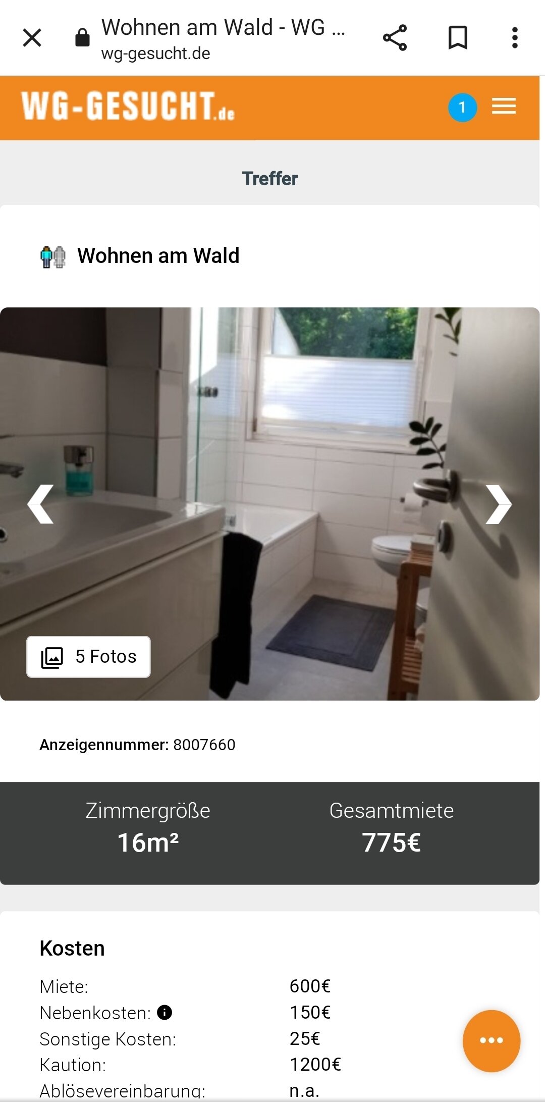 WG-Zimmer zur Miete 600 € 16 m²<br/>Wohnfläche 2.<br/>Geschoss 01.11.2024<br/>Verfügbarkeit Bad Soden Bad Soden 65812