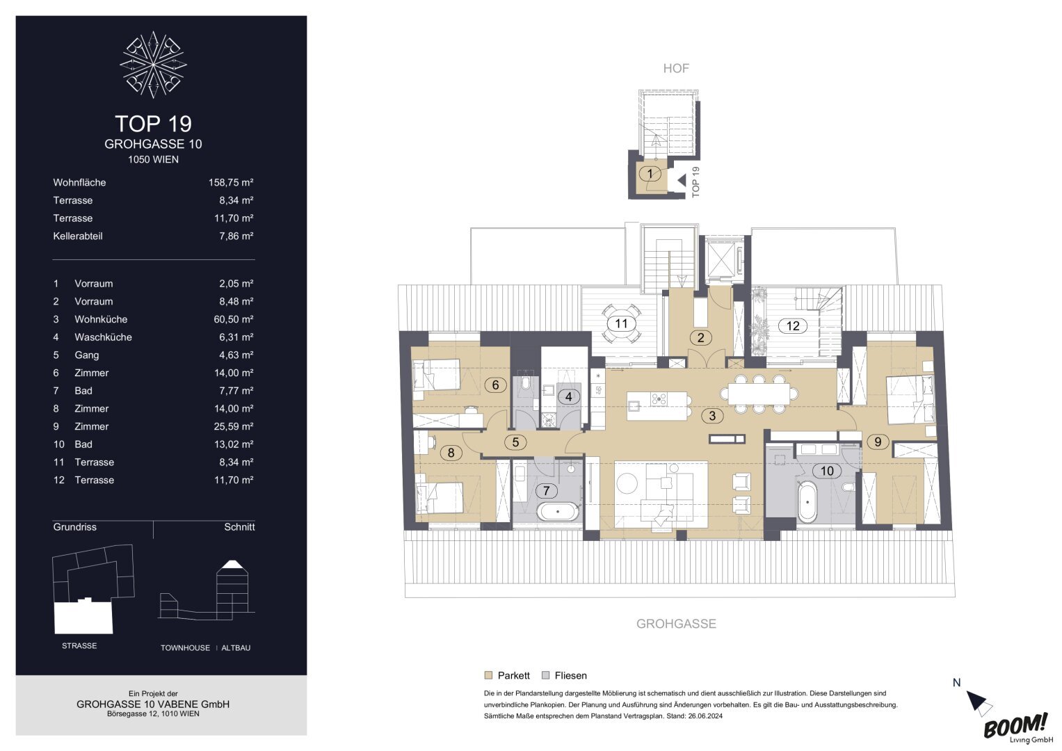 Penthouse zum Kauf 2.490.000 € 4 Zimmer 158,9 m²<br/>Wohnfläche 5.<br/>Geschoss Wien 1050