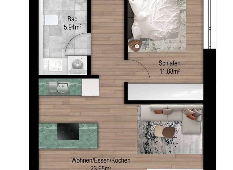 Wohnung zum Kauf - Erstbezug 442.500 € 2 Zimmer 57,1 m² Frastanz 6820