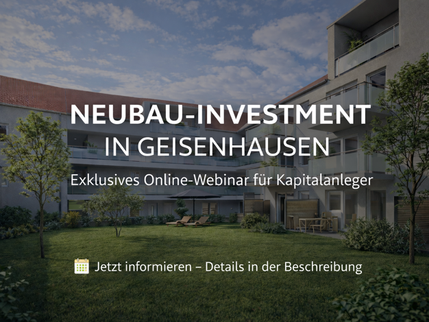 Wohnung zum Kauf - Erstbezug provisionsfrei 205.500 € 2 Zimmer 37,8 m² EG frei ab 01.12.2027 Geisenhausen 84144