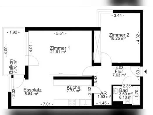Wohnung zur Miete Tauschwohnung 490 € 2 Zimmer 71 m² 2. Geschoss Gropiusstadt Neukölln 12353
