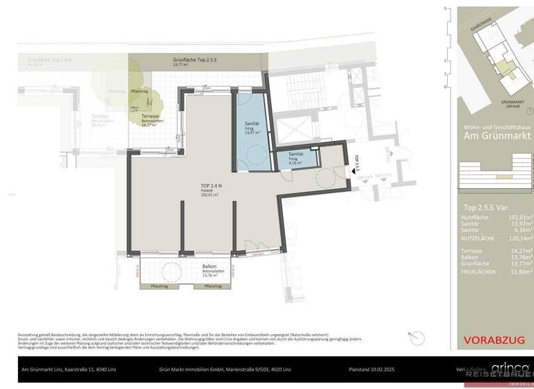 Büro zum Kauf - Erstbezug Kaarstraße 11 und 13 Urfahr Linz 4040