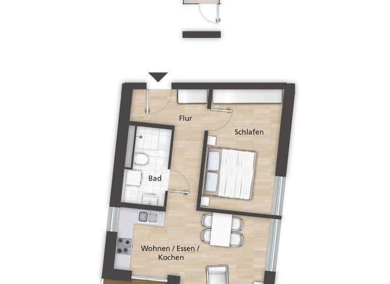 Wohnung zur Miete 850 € 2 Zimmer 54,5 m² 2. Geschoss frei ab sofort Theodor-Mathieu-Straße Bamberg 96052