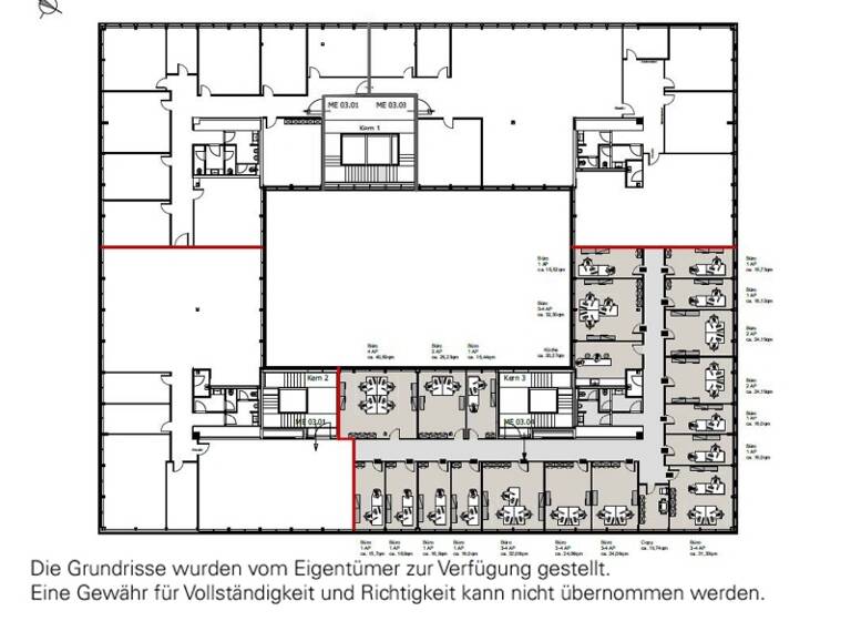 Büro zur Miete provisionsfrei 19,50 € 1.128 m² Bürofläche teilbar ab 460 m² Zentrum Bonn 53113