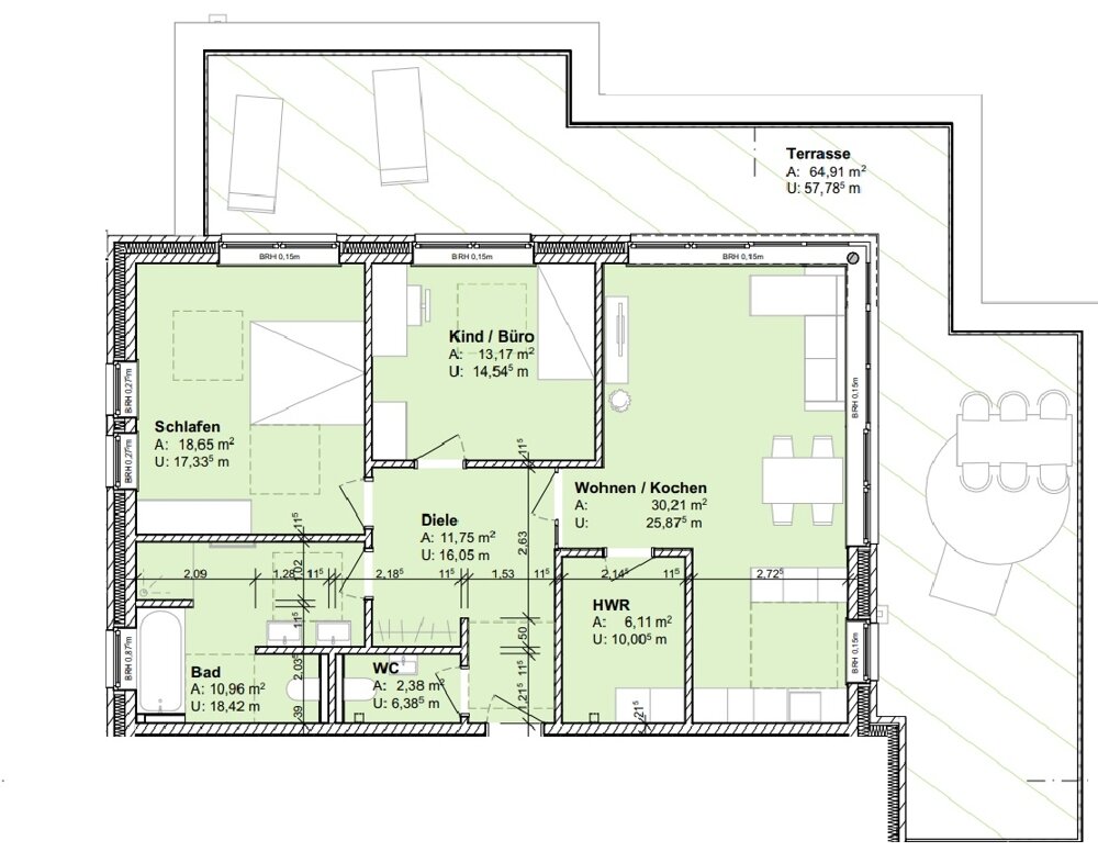 Penthouse zum Kauf provisionsfrei 480.000 € 3 Zimmer 125,7 m²<br/>Wohnfläche 2.<br/>Geschoss Obenstrohe Varel / Obenstrohe 26316