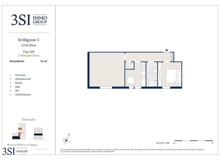 Wohnung zum Kauf 229.000 € 2 Zimmer 52 m² 2. Geschoss Kröllgasse 1 Wien 1150