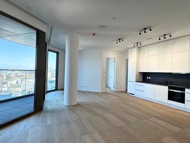 Wohnung zur Miete - Erstbezug 3.330 € 3 Zimmer 99,4 m² 13. Geschoss Innenstadt Frankfurt am Main 60315