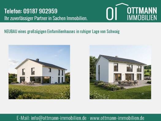 Einfamilienhaus zum Kauf - Erstbezug 1.045.000 € 5 Zimmer 160 m² 671 m² Grundstück Schwaig Schwaig bei Nürnberg 90571